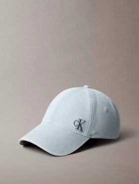 Washed Denim Embroidered Logo Baseball Cap Washed Denim Embroidered Logo Baseball Cap