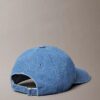 Washed Denim Embroidered Logo Baseball Cap Washed Denim Embroidered Logo Baseball Cap