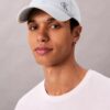 Washed Denim Embroidered Logo Baseball Cap