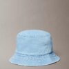 Washed Denim Embroidered Logo Bucket Hat Washed Denim Embroidered Logo Bucket Hat