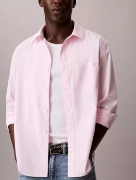 Washed Poplin Relaxed Button-Down Shirt