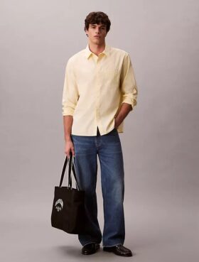 Washed Poplin Relaxed Button-Down Shirt
