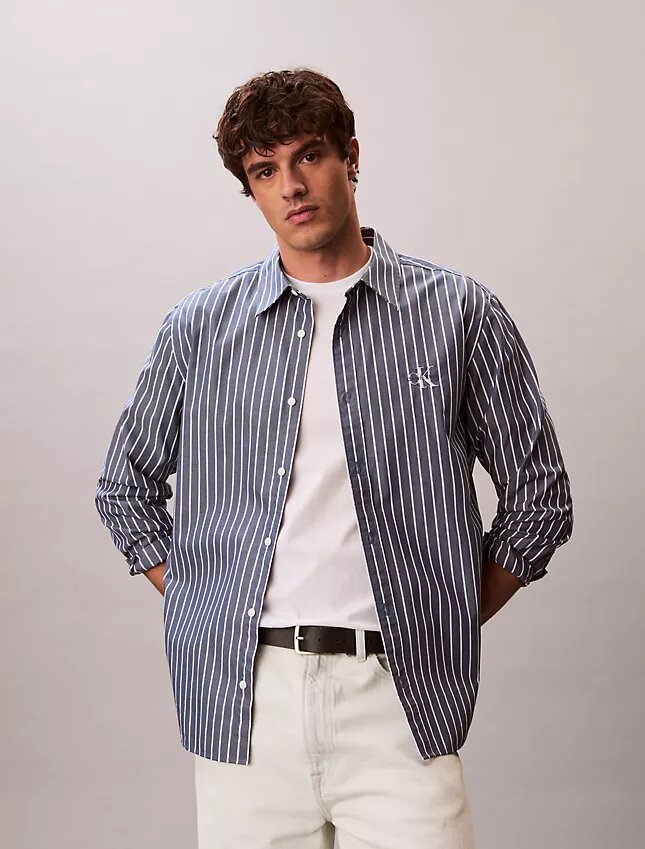 Washed Poplin Stripe Button-Down Shirt Washed Poplin Stripe Button-Down Shirt