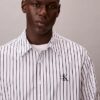 Washed Poplin Stripe Button-Down Shirt