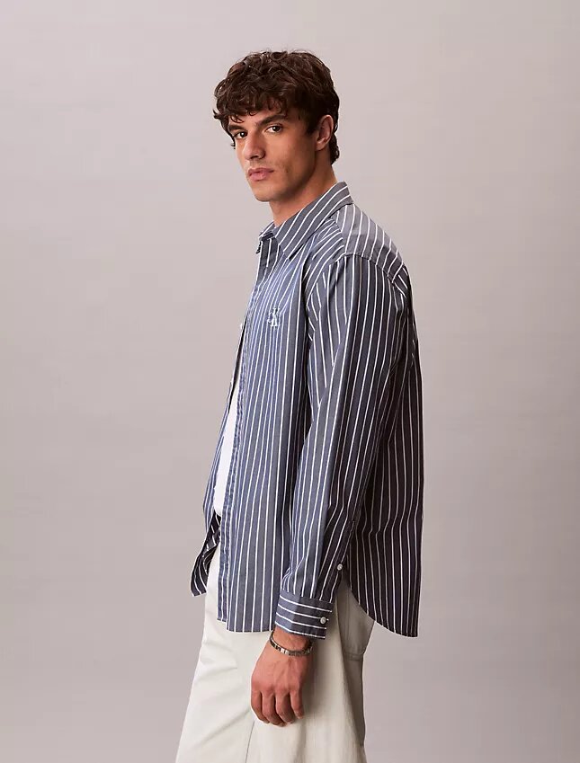 Washed Poplin Stripe Button-Down Shirt Washed Poplin Stripe Button-Down Shirt