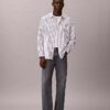 Washed Poplin Stripe Button-Down Shirt
