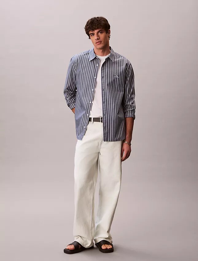 Washed Poplin Stripe Button-Down Shirt Washed Poplin Stripe Button-Down Shirt