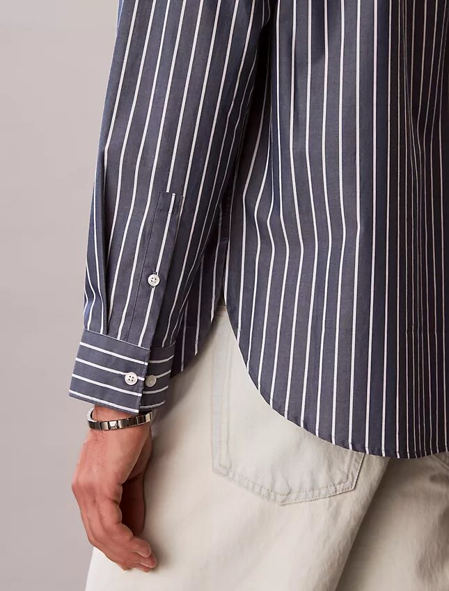 Washed Poplin Stripe Button-Down Shirt Washed Poplin Stripe Button-Down Shirt