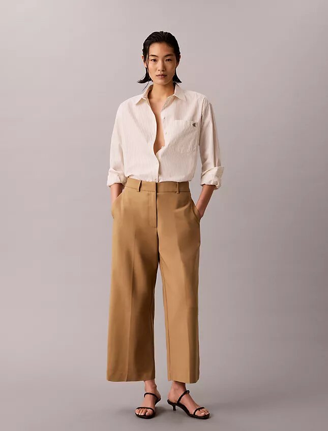 Wide Leg Cropped Chino Pant Wide Leg Cropped Chino Pant