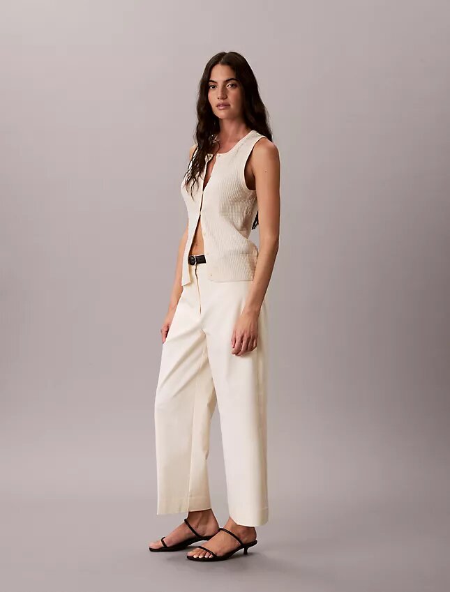 Wide Leg Cropped Chino Pant Wide Leg Cropped Chino Pant