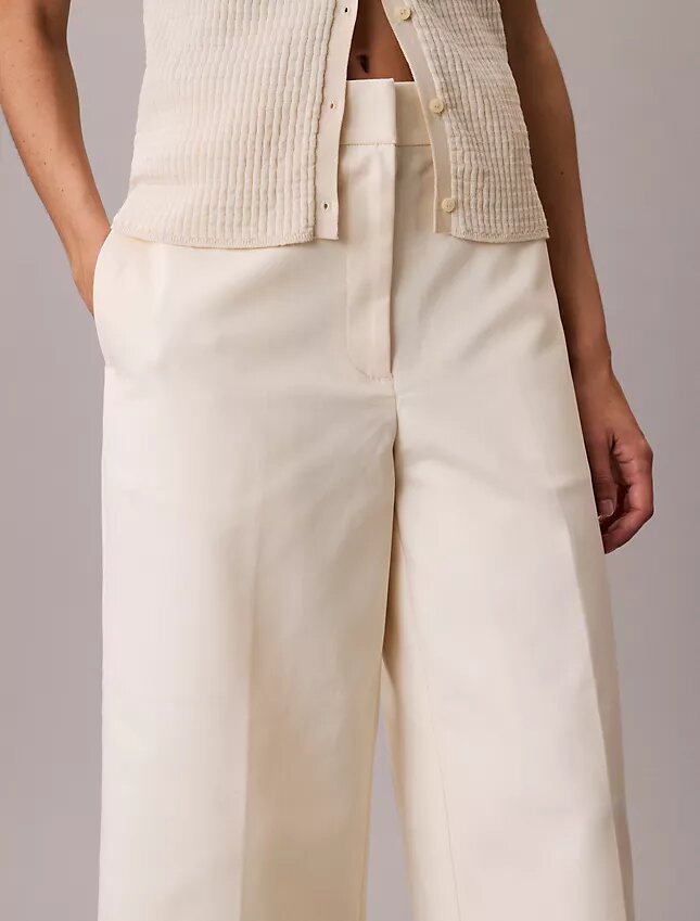 Wide Leg Cropped Chino Pant Wide Leg Cropped Chino Pant