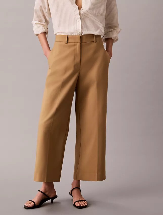 Wide Leg Cropped Chino Pant Wide Leg Cropped Chino Pant