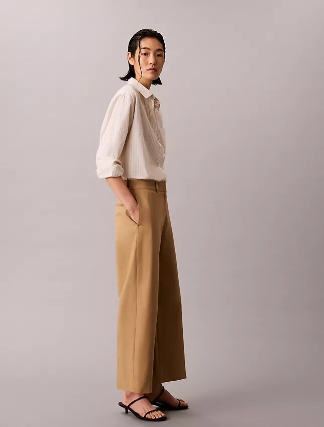 Wide Leg Cropped Chino Pant Wide Leg Cropped Chino Pant