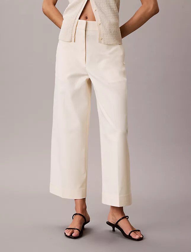 Wide Leg Cropped Chino Pant Wide Leg Cropped Chino Pant