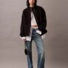 Wool Blend Bomber Jacket Wool Blend Bomber Jacket