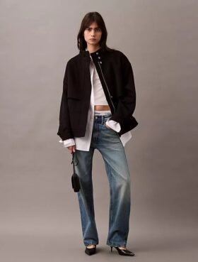 Wool Blend Bomber Jacket Wool Blend Bomber Jacket