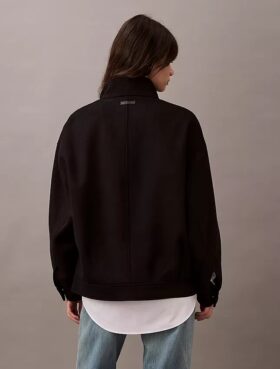 Wool Blend Bomber Jacket Wool Blend Bomber Jacket
