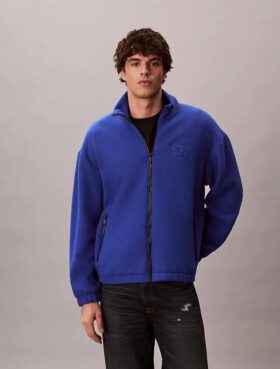 Wool Blend Fleece Relaxed Jacket