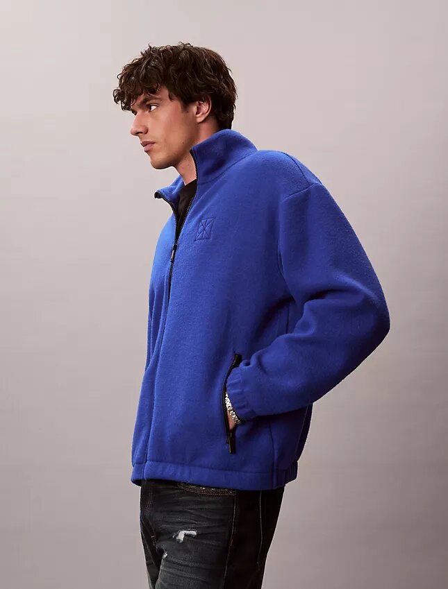 Wool Blend Fleece Relaxed Jacket Wool Blend Fleece Relaxed Jacket