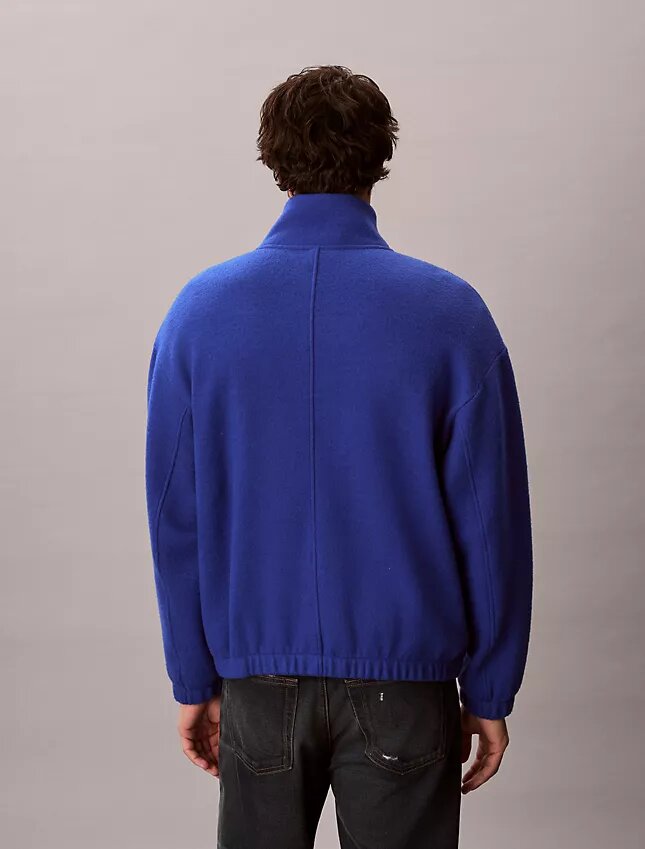Wool Blend Fleece Relaxed Jacket Wool Blend Fleece Relaxed Jacket