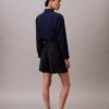 Wool Blend Herringbone Utility Shorts