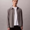 Wool Blend Relaxed Button-Down Shirt Wool Blend Relaxed Button-Down Shirt