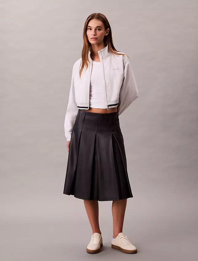 Woven Cropped Relaxed Track Jacket Woven Cropped Relaxed Track Jacket