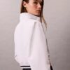 Woven Cropped Relaxed Track Jacket Woven Cropped Relaxed Track Jacket
