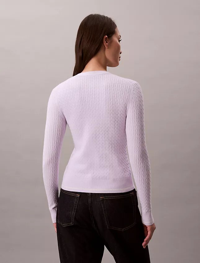 Woven Monologo Cable Cardigan Woven Monologo Cable Cardigan