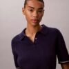 Woven Monologo Cable Sweater Polo Shirt Woven Monologo Cable Sweater Polo Shirt