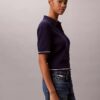 Woven Monologo Cable Sweater Polo Shirt Woven Monologo Cable Sweater Polo Shirt