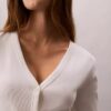 Woven Monologo Fine Rib Slim Cardigan Woven Monologo Fine Rib Slim Cardigan