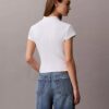 Woven Monologo Rib Quarter Zip Top Woven Monologo Rib Quarter Zip Top