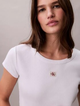 Woven Monologo Slim T-Shirt