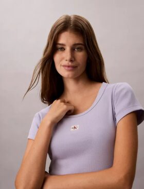 Woven Monologo Slim T-Shirt