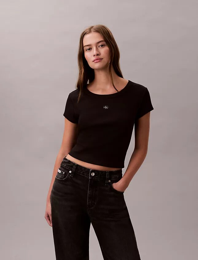 Woven Monologo Slim T-Shirt Woven Monologo Slim T-Shirt