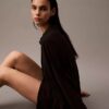 Woven Viscose Button-Down Sleep Shirt Woven Viscose Button-Down Sleep Shirt
