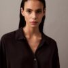 Woven Viscose Button-Down Sleep Shirt Woven Viscose Button-Down Sleep Shirt