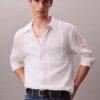 Yarn-Dyed Stripe Crinkle Relaxed Button-Down Shirt Yarn-Dyed Stripe Crinkle Relaxed Button-Down Shirt