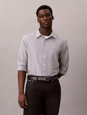 Yarn-Dyed Stripe Seersucker Classic Button-Down Shirt