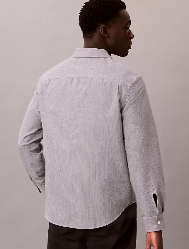 Yarn-Dyed Stripe Seersucker Classic Button-Down Shirt Yarn-Dyed Stripe Seersucker Classic Button-Down Shirt