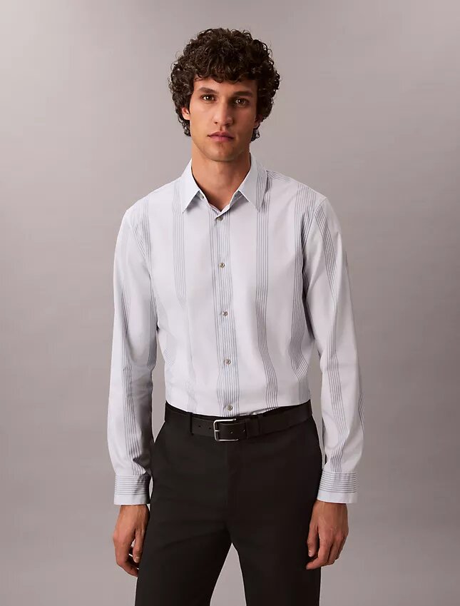 Yarn-Dyed Stripe Supima Stretch Slim Shirt Yarn-Dyed Stripe Supima Stretch Slim Shirt