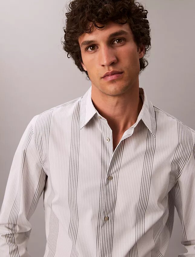 Yarn-Dyed Stripe Supima Stretch Slim Shirt Yarn-Dyed Stripe Supima Stretch Slim Shirt