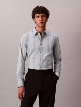 Yarn-Dyed Stripe Supima Stretch Slim Shirt
