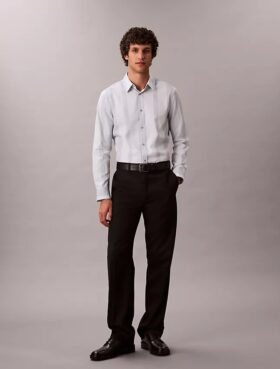 Yarn-Dyed Stripe Supima Stretch Slim Shirt