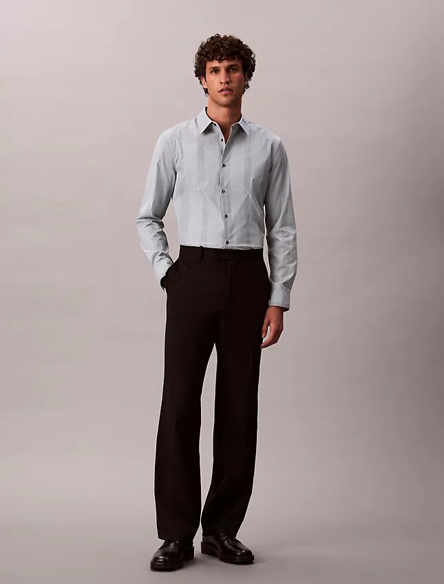 Yarn-Dyed Stripe Supima Stretch Slim Shirt Yarn-Dyed Stripe Supima Stretch Slim Shirt