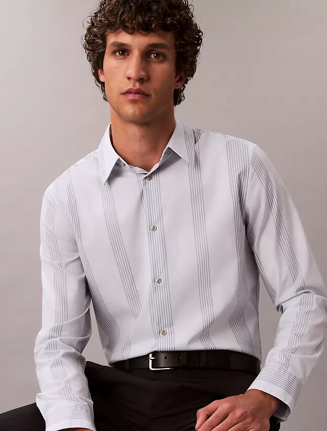 Yarn-Dyed Stripe Supima Stretch Slim Shirt Yarn-Dyed Stripe Supima Stretch Slim Shirt