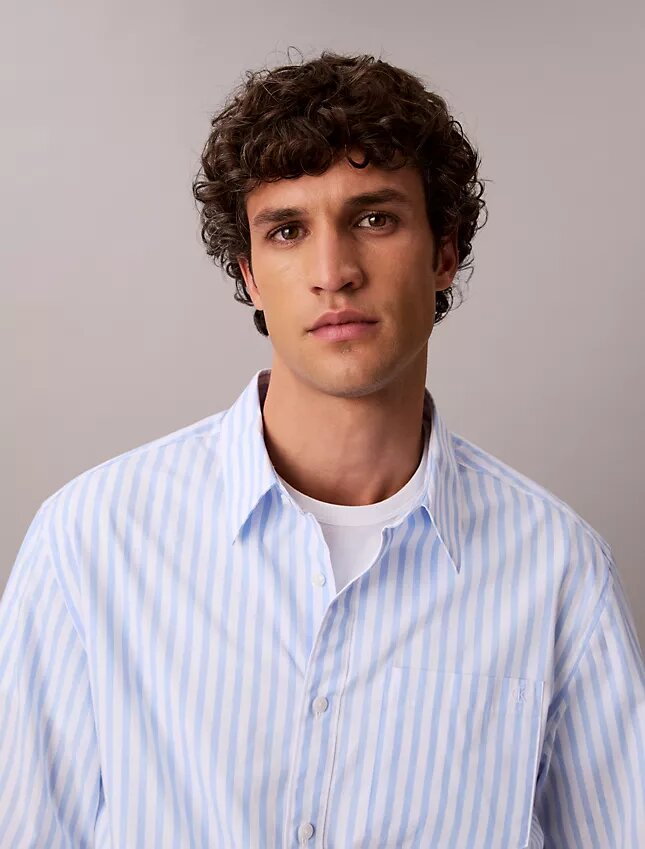 Yarn-Dyed Stripe Washed Poplin Shirt Yarn-Dyed Stripe Washed Poplin Shirt