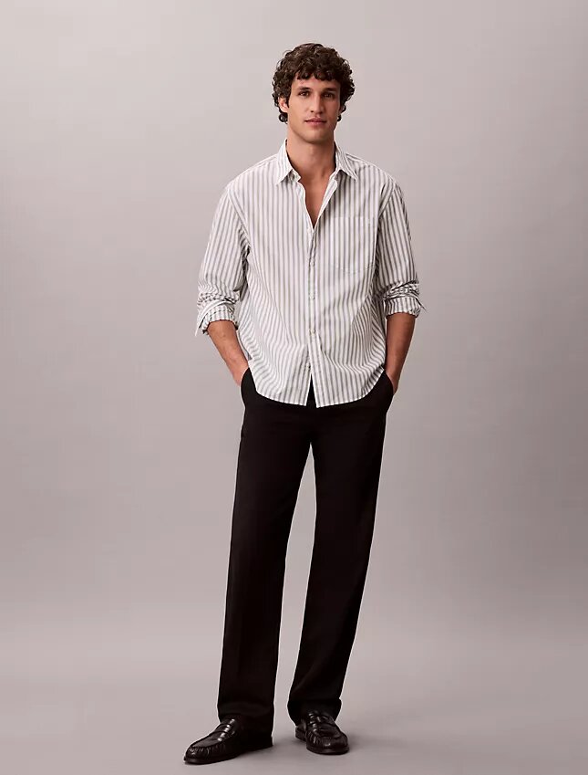 Yarn-Dyed Stripe Washed Poplin Shirt Yarn-Dyed Stripe Washed Poplin Shirt