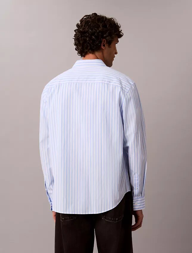 Yarn-Dyed Stripe Washed Poplin Shirt Yarn-Dyed Stripe Washed Poplin Shirt